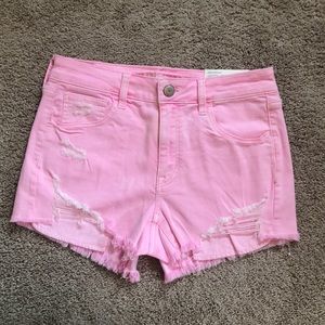 American Eagle high-waisted, pink shorts, size  10